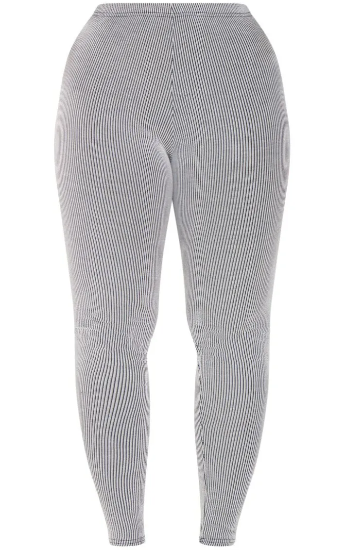 Shape Light Grey Ribbed High Waisted Leggings