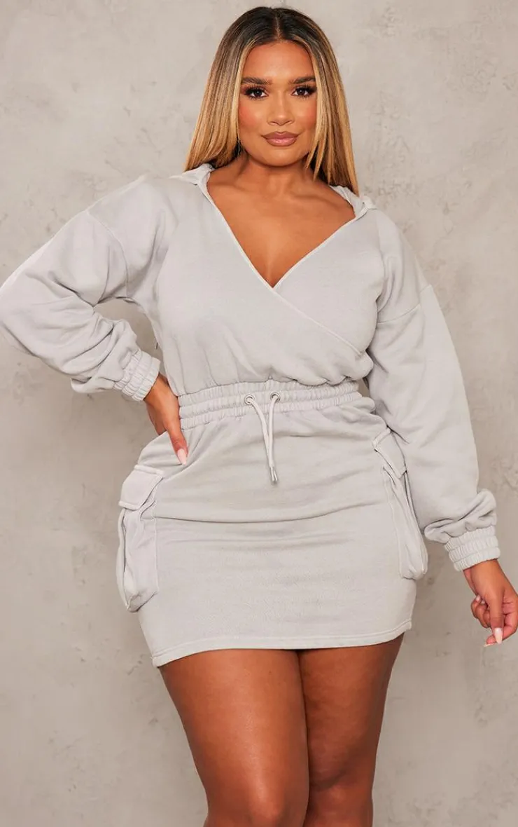 Shape Washed Oversized Hoodie Sweat Dress-PrettyLittleThing Clearance