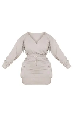 Shape Washed Oversized Hoodie Sweat Dress-PrettyLittleThing Clearance