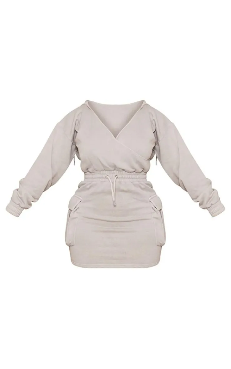 Shape Washed Oversized Hoodie Sweat Dress-PrettyLittleThing Clearance