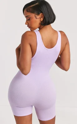 PrettyLittleThing Unitards*Shape Snatched Ribbed Scoop Neck Unitard