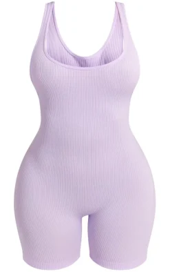 PrettyLittleThing Unitards*Shape Snatched Ribbed Scoop Neck Unitard