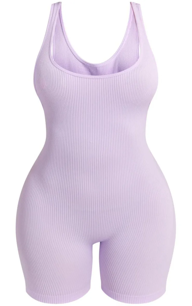 PrettyLittleThing Unitards*Shape Snatched Ribbed Scoop Neck Unitard