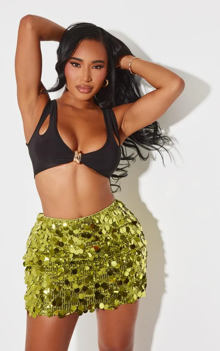Shape Disc Sequin Mini Skirt-PrettyLittleThing Sale