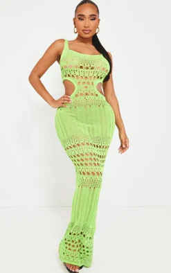 Shape Knit Cut Out Maxi Dress-PrettyLittleThing Online