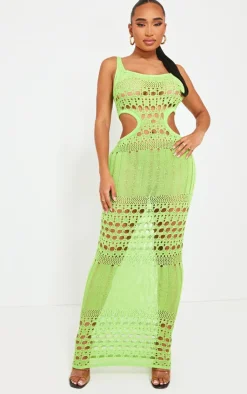 Shape Knit Cut Out Maxi Dress-PrettyLittleThing Online