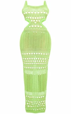 Shape Knit Cut Out Maxi Dress-PrettyLittleThing Online