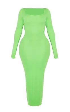 Shape Stretch Seamless Long Sleeve Maxi Dress-PrettyLittleThing Best