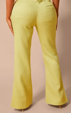 Clearance PrettyLittleThing Shape Woven High Waist Pants Lime