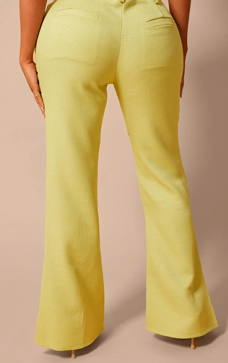 Clearance PrettyLittleThing Shape Woven High Waist Pants Lime