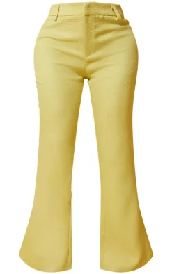 Clearance PrettyLittleThing Shape Woven High Waist Pants Lime