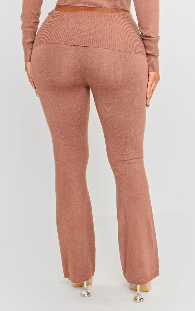 PrettyLittleThing Knitted Two Piece Sets*Shape Knit High Waist Foldover Waist Leggings