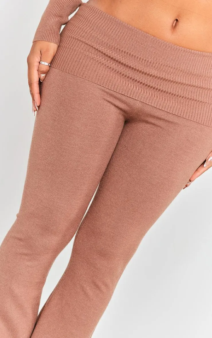 PrettyLittleThing Knitted Two Piece Sets*Shape Knit High Waist Foldover Waist Leggings