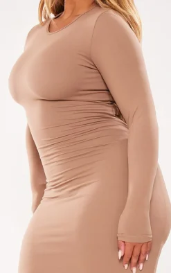 PrettyLittleThing Snatched*Shape Sculpted Long Sleeve Maxi Dress