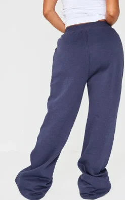 Shape Navy Binded High Waist Wide Leg Sweatpants