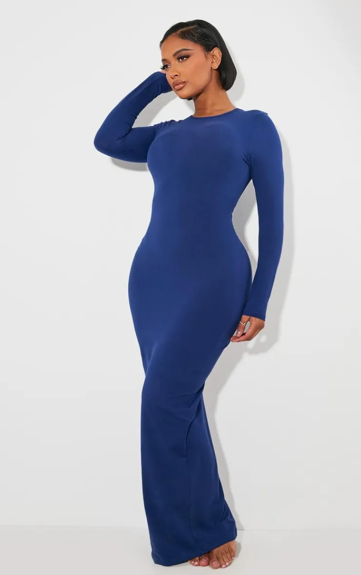 Shape Sculpted Long Sleeve Maxi Dress-PrettyLittleThing New