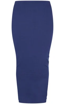 Discount PrettyLittleThing Shape Sculpted Low Rise Maxi Skirt Navy