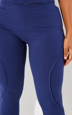 Clearance PrettyLittleThing Shape Sculpted Seam Detail Leggings Navy