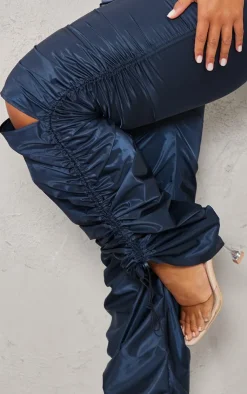 Sale PrettyLittleThing Shape Shell Toggle Ruched Sweatpants Navy