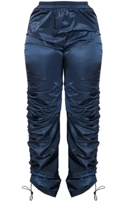 Sale PrettyLittleThing Shape Shell Toggle Ruched Sweatpants Navy