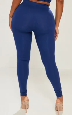 Discount PrettyLittleThing Shape Stretch Seamless Leggings Navy