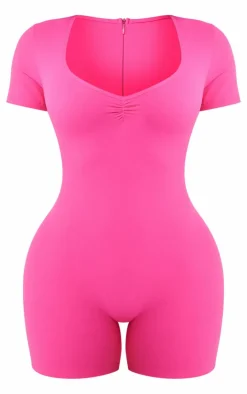 PrettyLittleThing Gym Wear*Shape Sculpted Ruched Front Unitard