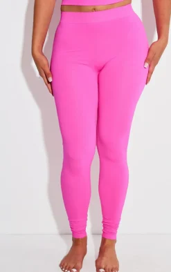 Sale PrettyLittleThing Shape Stretch Seamless Leggings Neon Pink