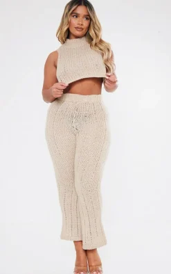 PrettyLittleThing Knitted Tops*Shape Knit High Neck Longline Sleeveless Top