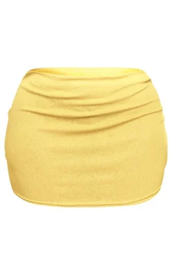 PrettyLittleThing Shape Sheer Mesh Basic Low Rise Mini Skirt Olive