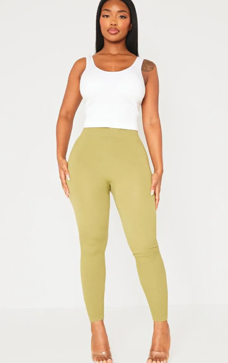 PrettyLittleThing Snatched*Shape Snatched Rib Leggings