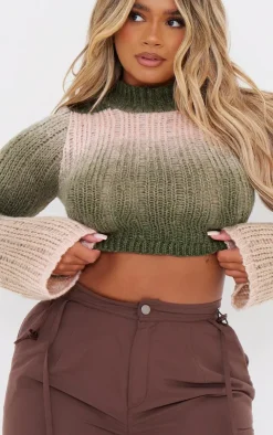 PrettyLittleThing Sweaters*Shape Stripe Knit High Neck Sweater