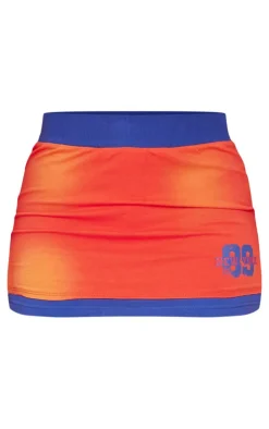 Outlet PrettyLittleThing Shape New York Mini Skirt Orange