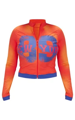 Discount PrettyLittleThing Shape New York Zip Jacket Orange