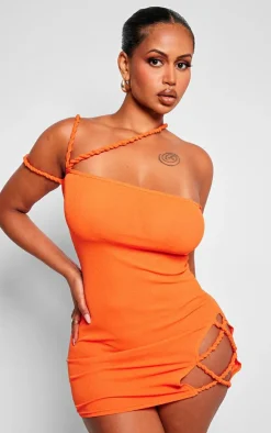 Shape Sheer Mesh Twist Detail Cut Out Bodycon Dress-PrettyLittleThing Discount