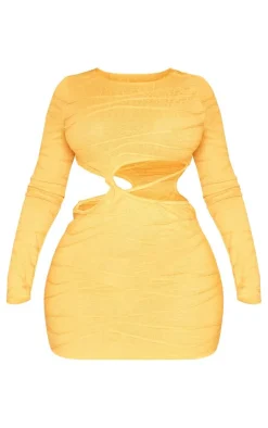 Shape Textured Jersey Cut Out Bodycon Dress-PrettyLittleThing Best