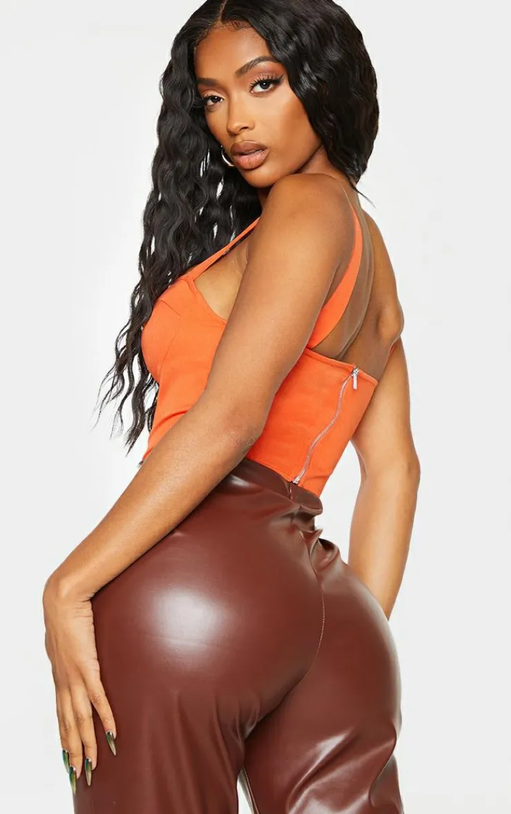 PrettyLittleThing Corsets*Shape Woven Corset Crop Top