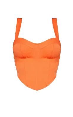 PrettyLittleThing Corsets*Shape Woven Corset Crop Top