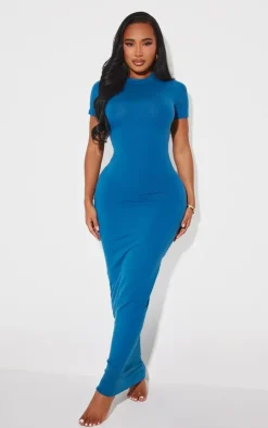 Shape Sculpted Short Sleeve Maxi Dress-PrettyLittleThing Online