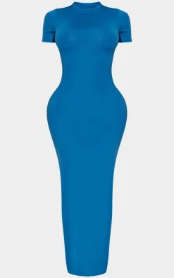 Shape Sculpted Short Sleeve Maxi Dress-PrettyLittleThing Online