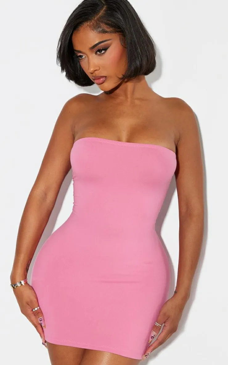 Shape Pink Sculpted Bandeau Bodycon Dress-PrettyLittleThing Discount