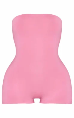 PrettyLittleThing Unitards*Shape Pink Sculpted Bandeau Unitard