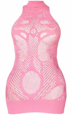 Shape Seamless Ladder Sleeveless High Neck Bodycon Dress-PrettyLittleThing Sale