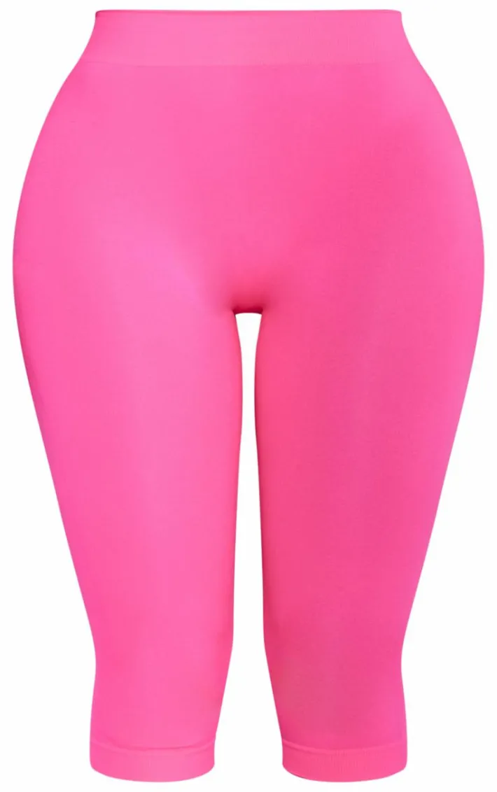 Shape Pink Stretch Seamless Capri Leggings