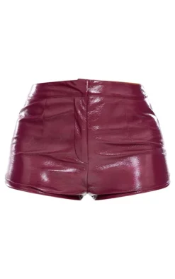 Shape Purple Cracked Vinyl Low Rise Mini Shorts-PrettyLittleThing Online