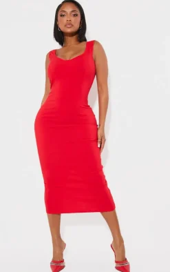 Shape Cup Detail Strappy Midi Dress-PrettyLittleThing Hot