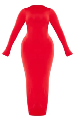 Shape Sculpted Long Sleeve Maxi Dress-PrettyLittleThing Outlet