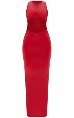 Shape Slinky Cut Out Front Maxi Dress-PrettyLittleThing New