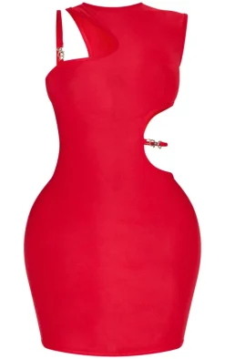 Shape Slinky Cut Out Strap Detail Bodycon Dress-PrettyLittleThing New