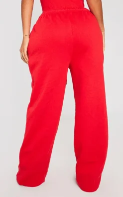 Clearance PrettyLittleThing Shape Red Sweat Wide Leg Sweatpants Bright Red