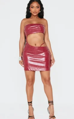 Shape Washed Faux Leather Cut Out Dress-PrettyLittleThing Discount